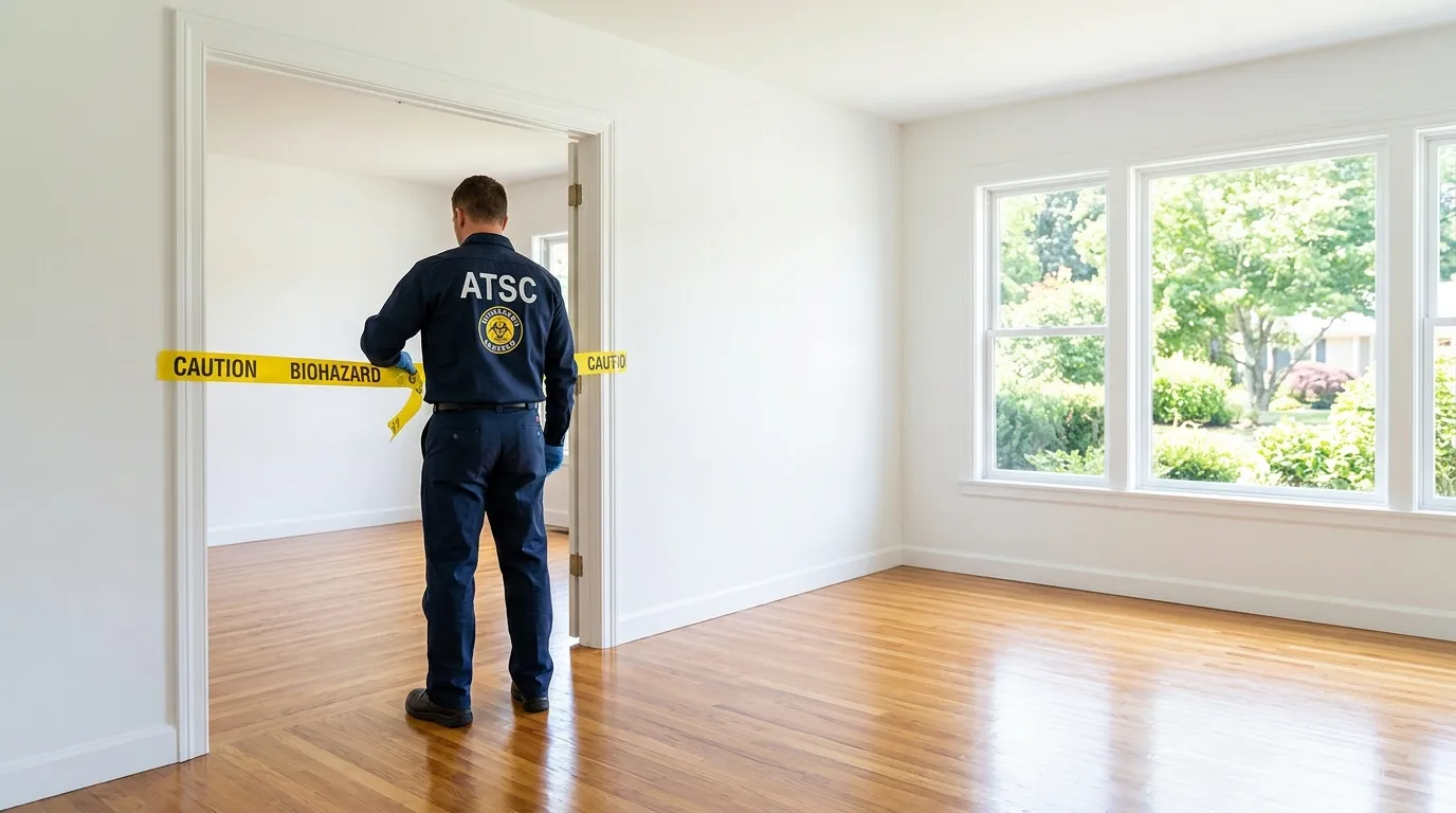 Certified biohazard cleanup crew performing Decomposition Cleanup in Washingtonville